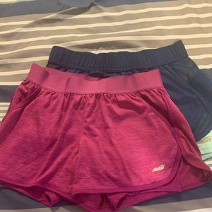 2 double lined Avia running shorts size S (4-6)